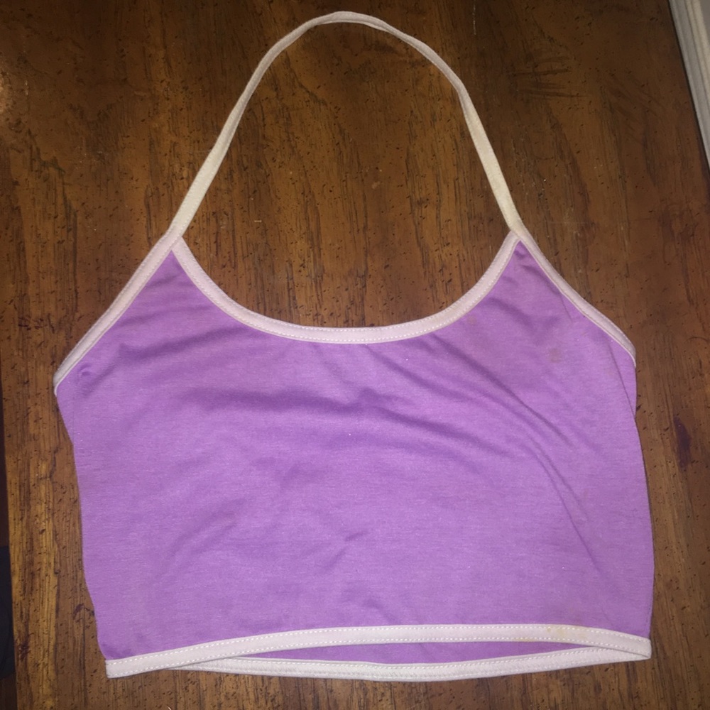 Purple Baddie Halter Crop Top
